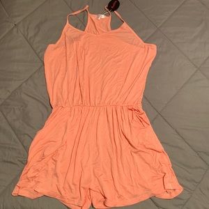 Rayon coral romper